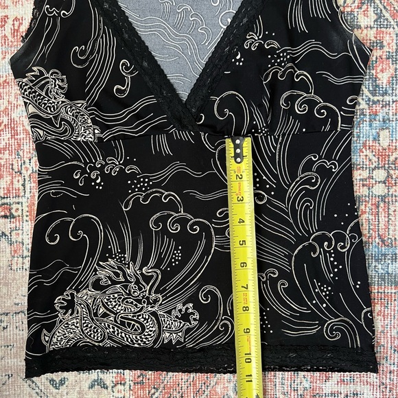 Black and Gold Lace Top - Picture 5 of 6